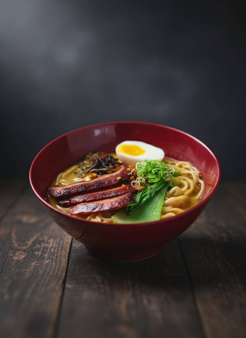 Semangkuk ramen kaldu toripaitan khas Han'ei Ya